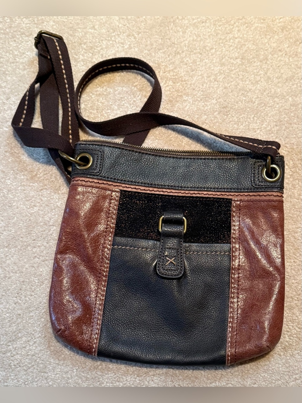 THE SAK Leather Patchwork Crossbody Bag